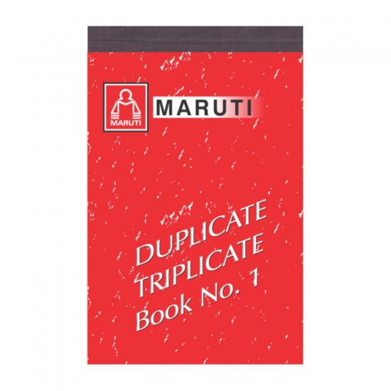 Maruti Duplicate Book No. 1 , Size 220mm X 140mm (100 + 100 = 200 Sheets) , with Free Carbon Inside